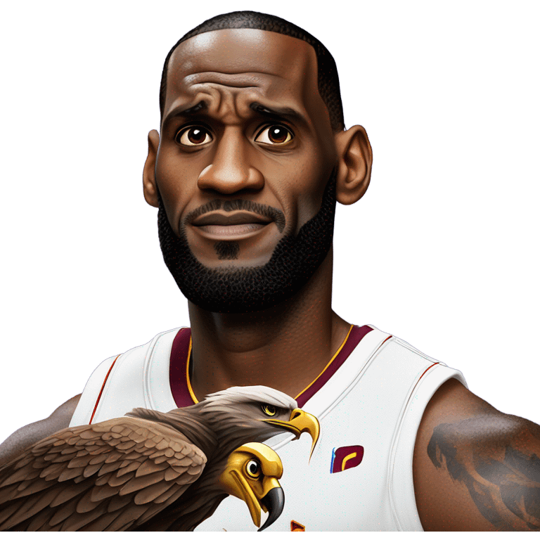 Lebron with a eagle  emoji