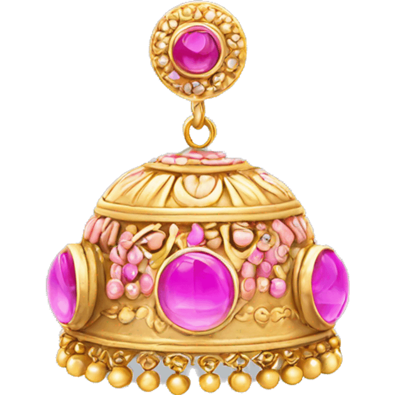 Jhumka pink emoji