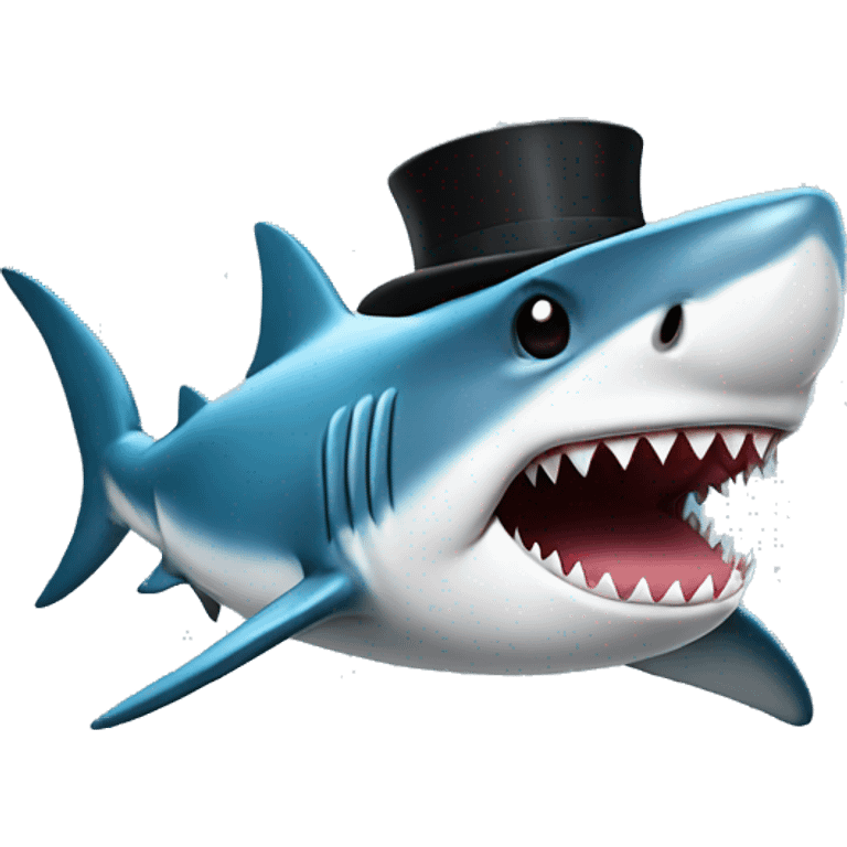 shark with top hat emoji