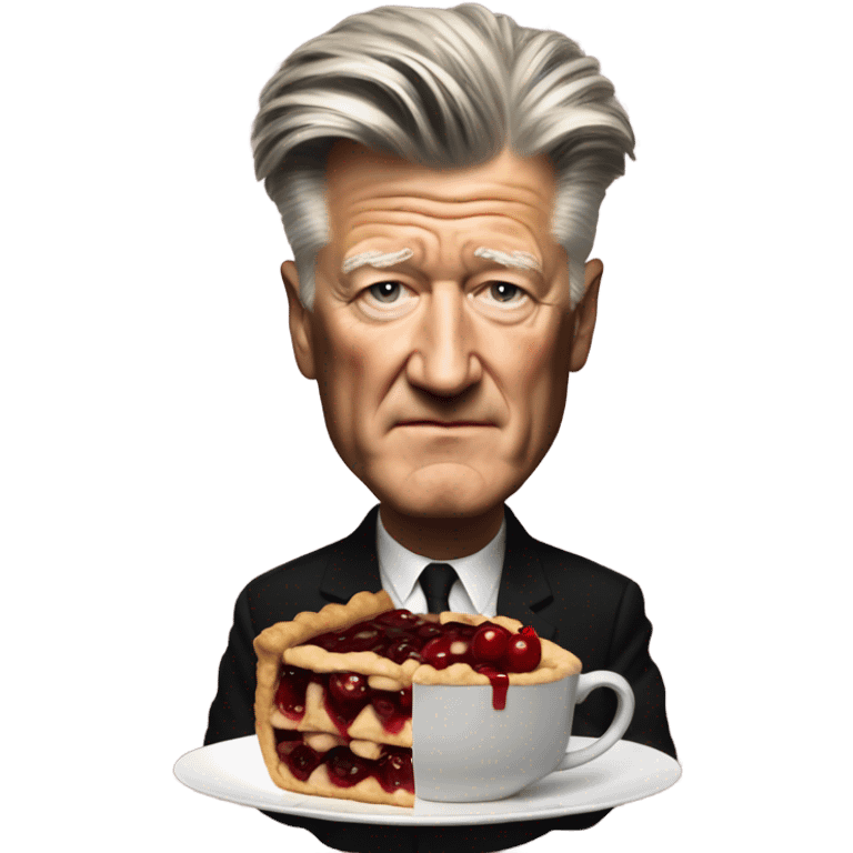 david lynch drinking coffee and cherry pie emoji