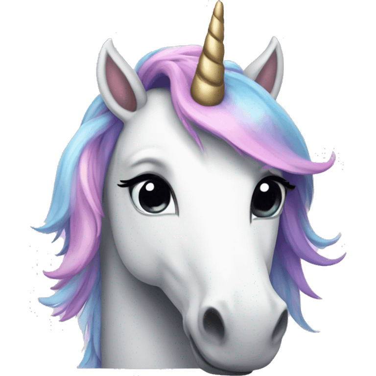 a unicorn that is so so so so happy and she has beautiful dark eyelashes emoji