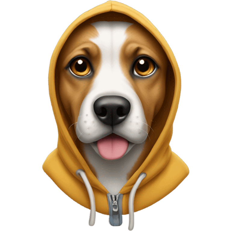 dog wearing a hoodie emoji