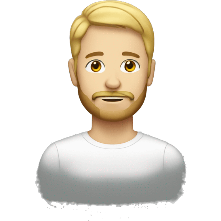 outline of a man with short blonde beard emoji