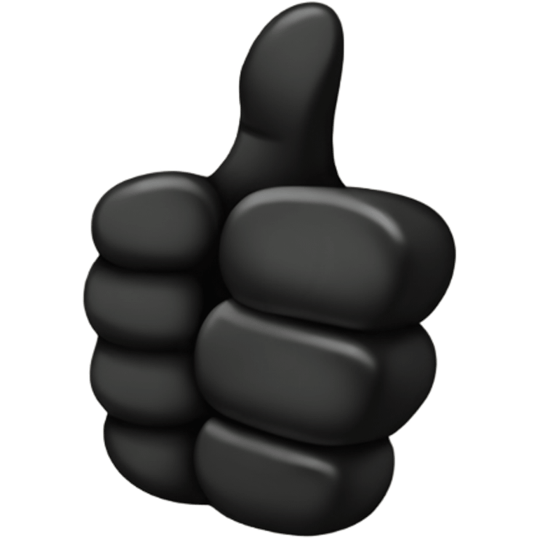 Thumbs up emoji with obsidian texture emoji