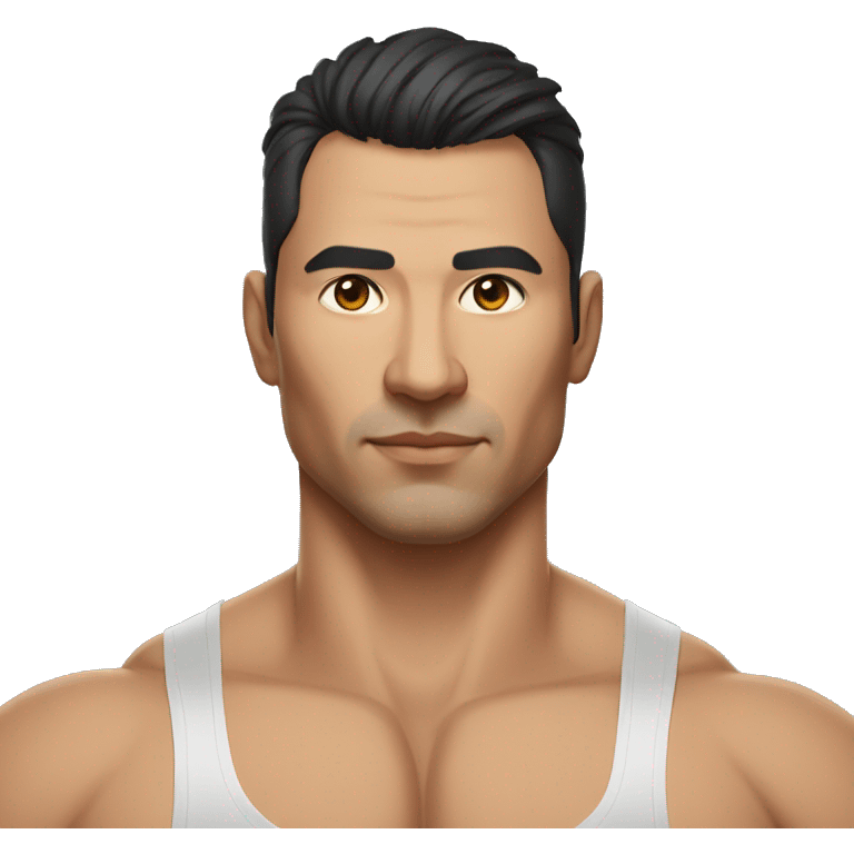 strong, stylish and ripped central asian man, portrait, nutrionist emoji