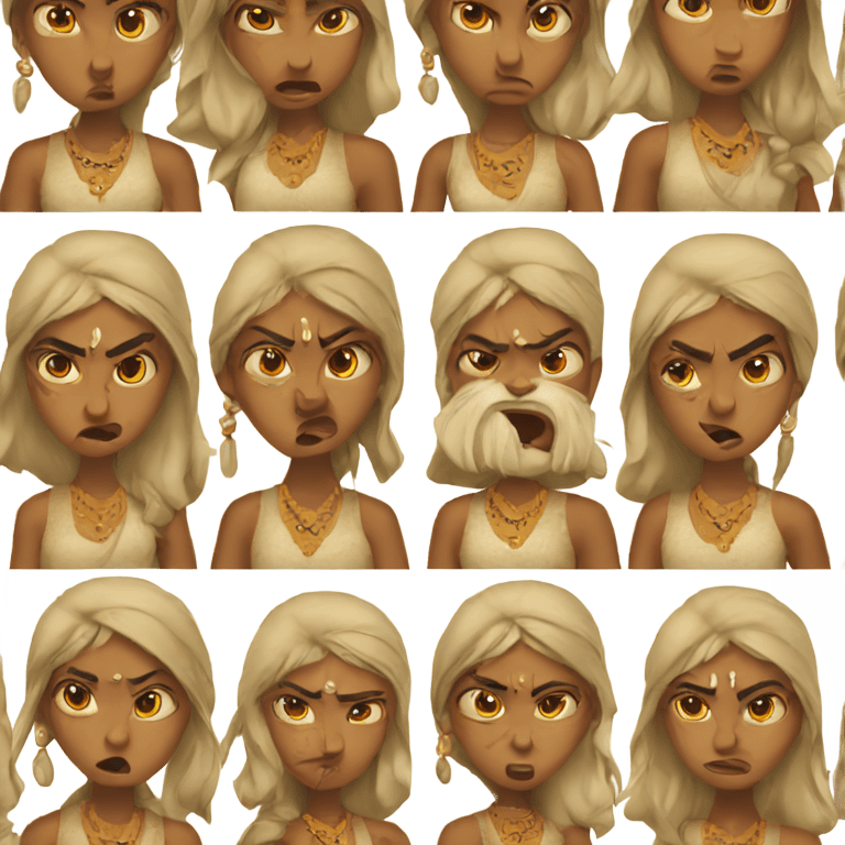 angry indian girl emoji