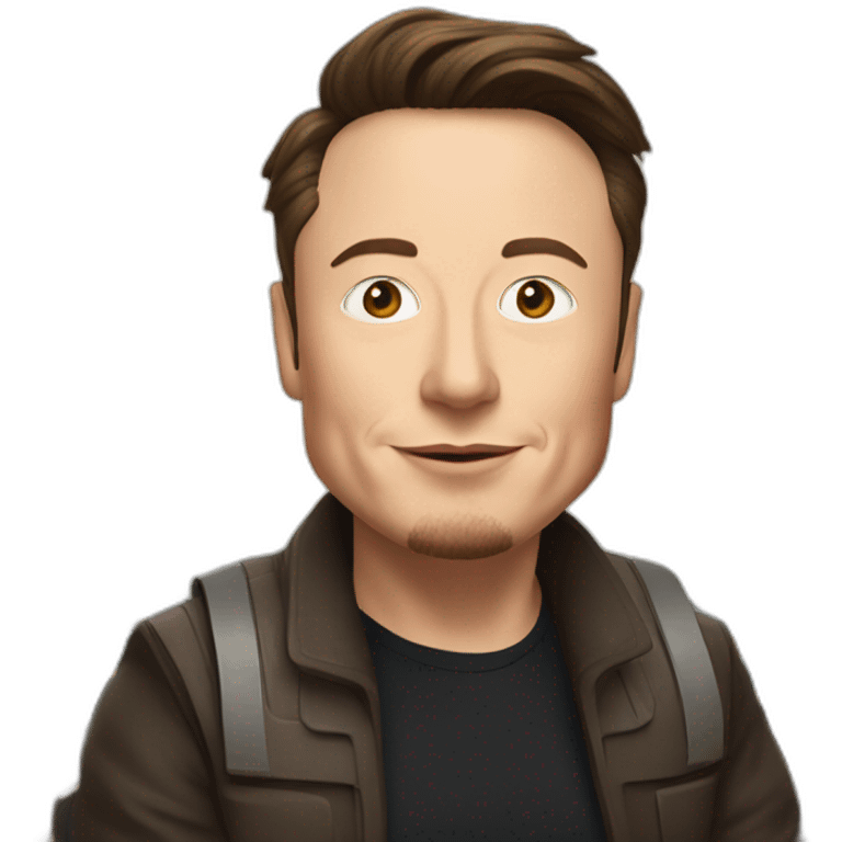 elon musk on a ship emoji