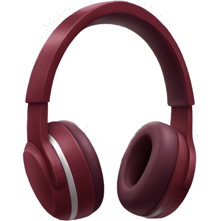 Burgundy headphones with fur emoji