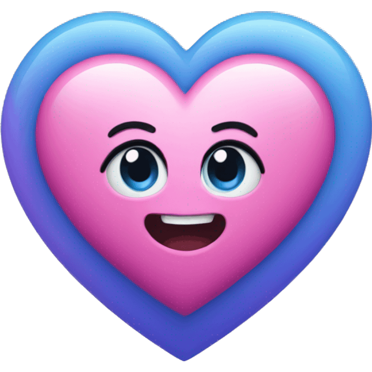 Heart with pink purple and blue colours emoji