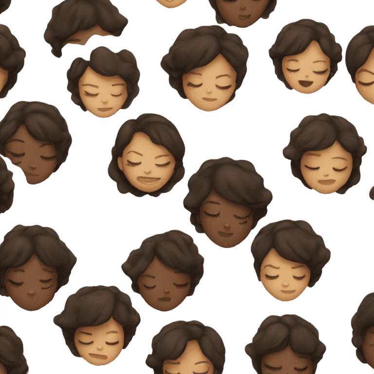 Brunette girl sleeping emoji