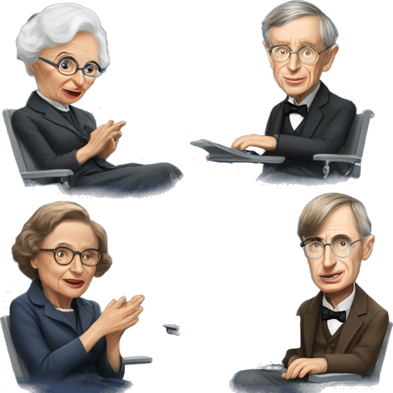 Helen Keller versus Stephen Hawking emoji