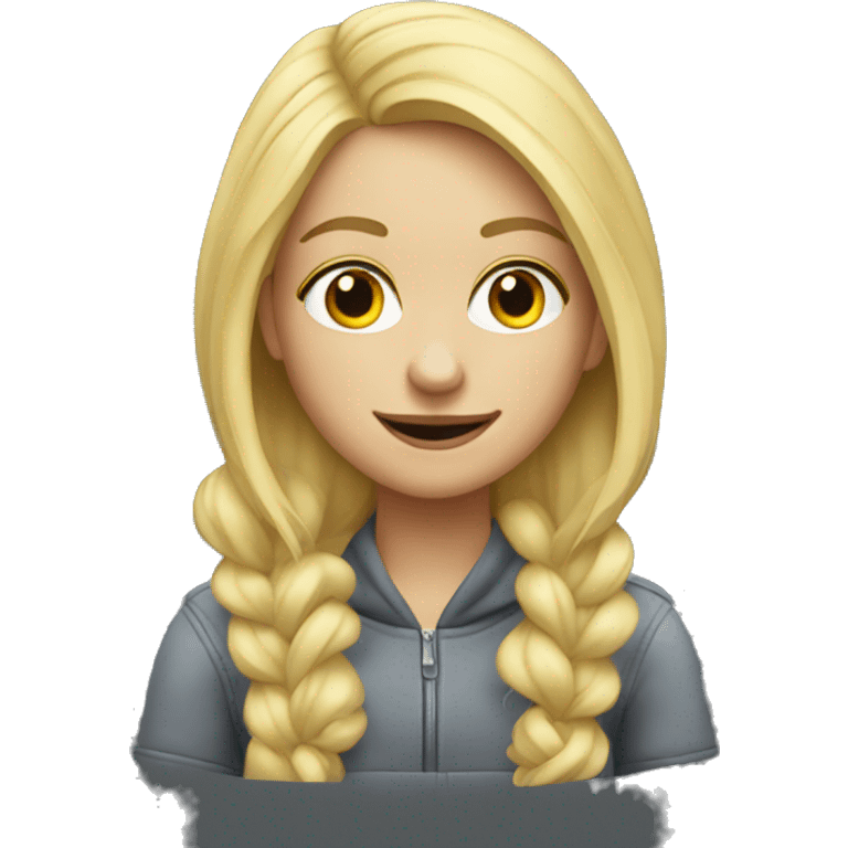 blonde girl in car portrait emoji