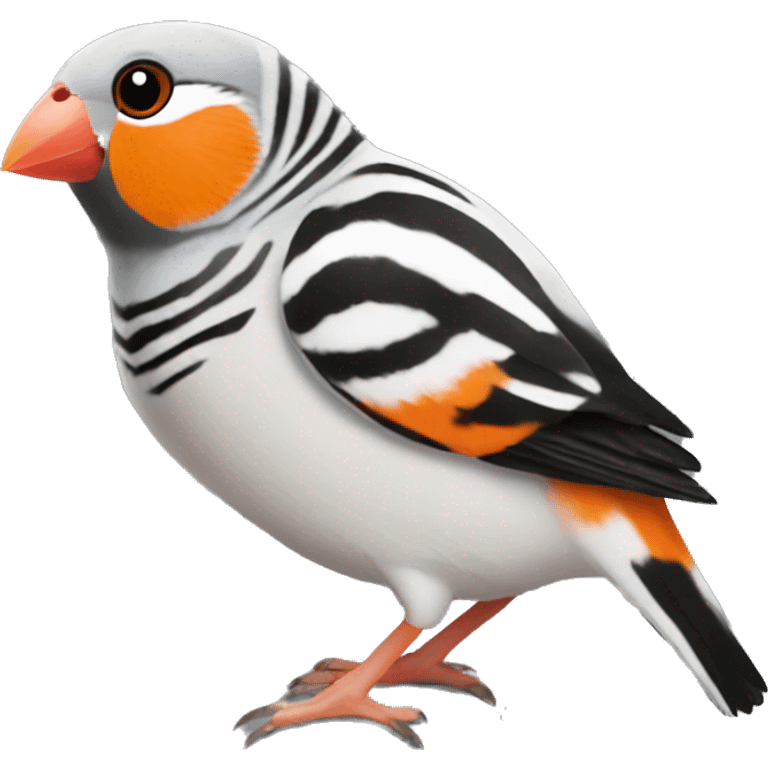 Zebra finch with orange cheeks emoji