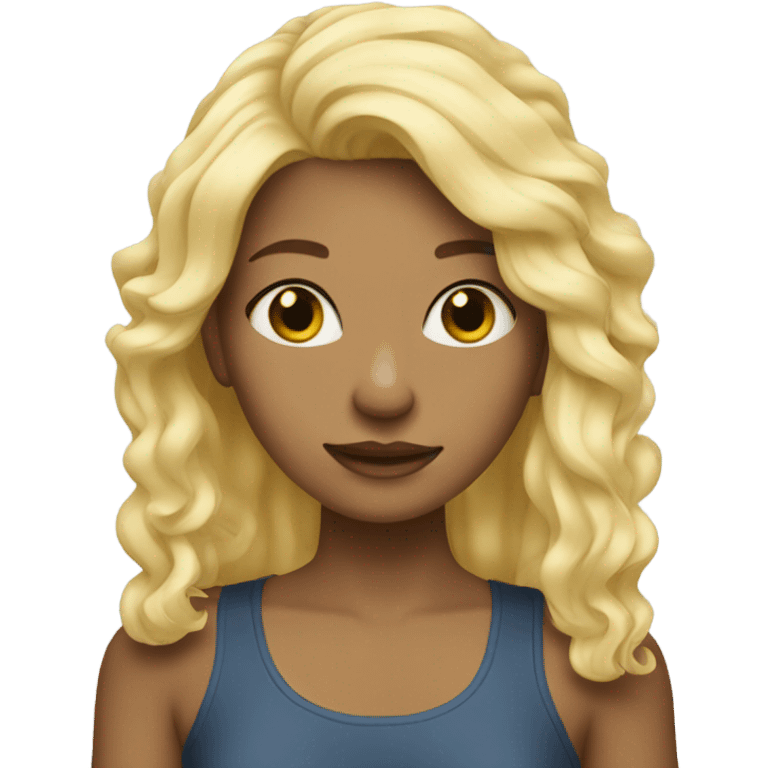 girl with blonde haie emoji