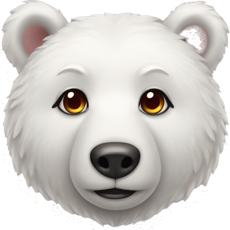 White bear with heart eyes emoji