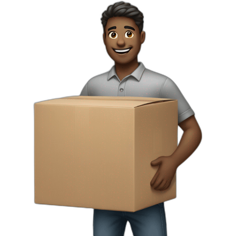 Delivery guy with box emoji