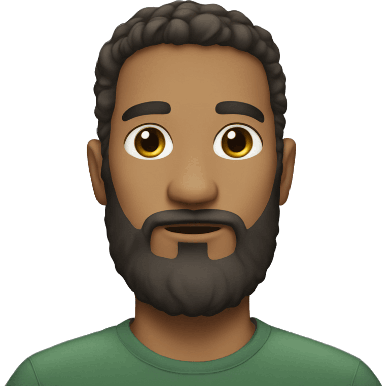 A short beard tall guy with  short ai emoji