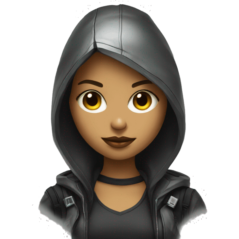 Cyberpunk girl hacker emoji