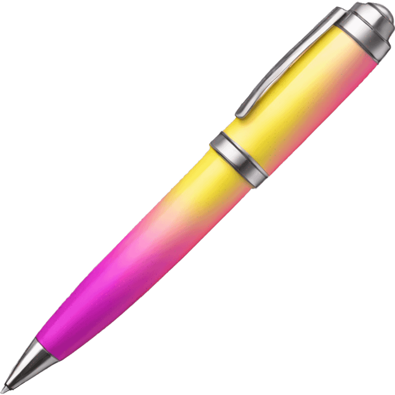 gradient pink yellow shades pen emoji