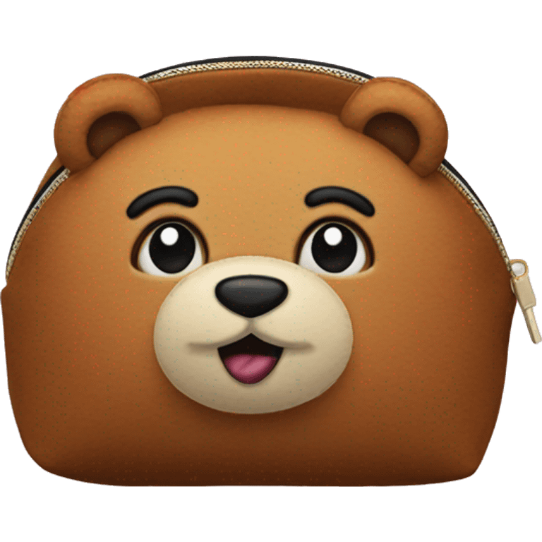 teddy cosmetic bag emoji