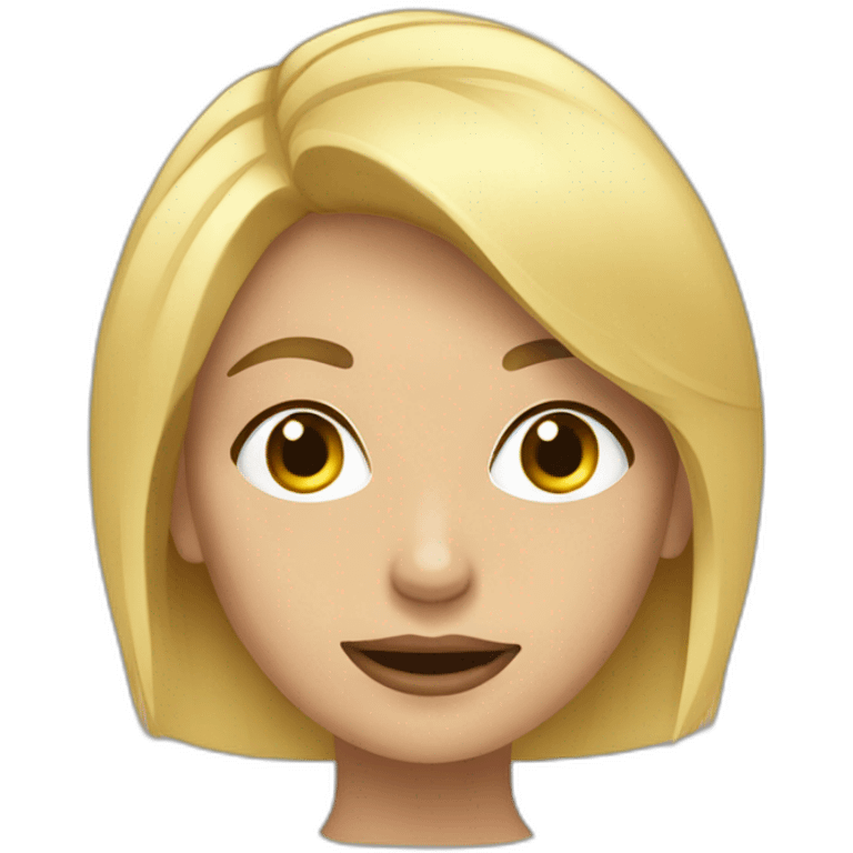 Mujer rubia con yorkshire emoji