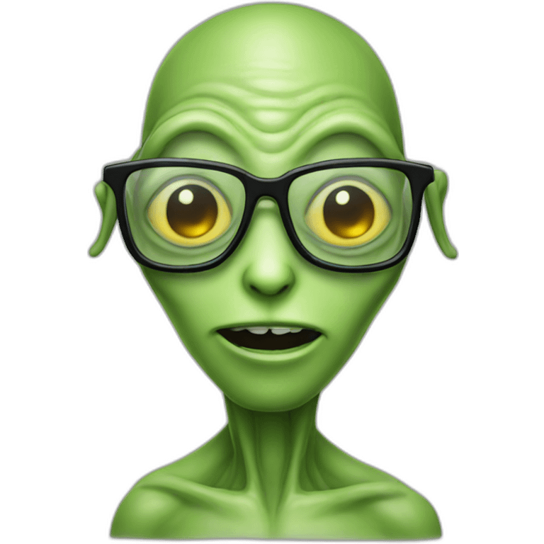 Alien with glasses emoji