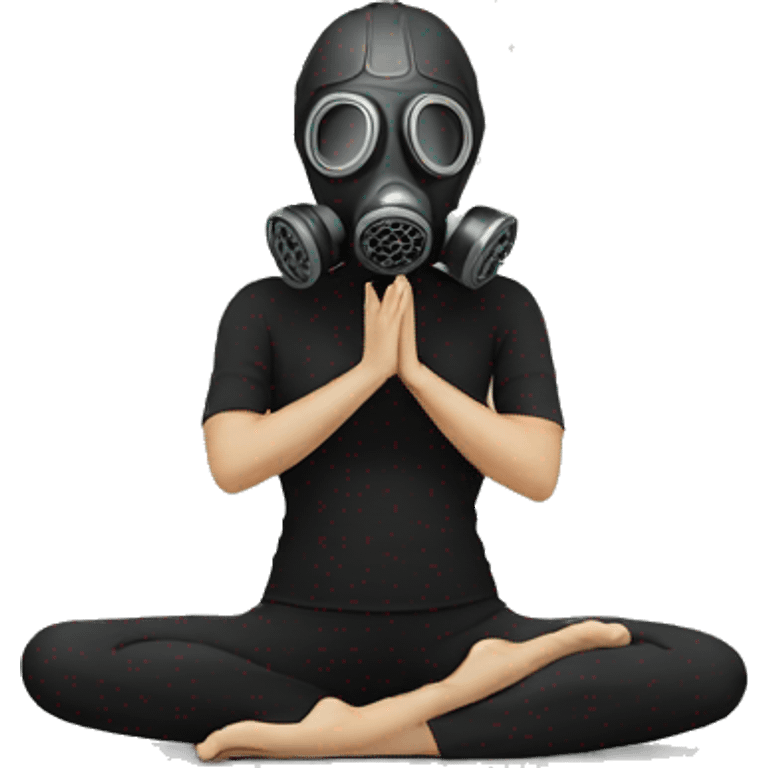 gas mask yoga emoji