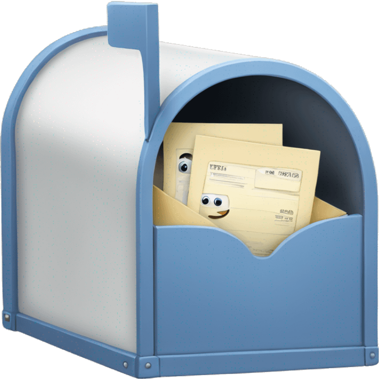 open mailbox with envelopes emoji