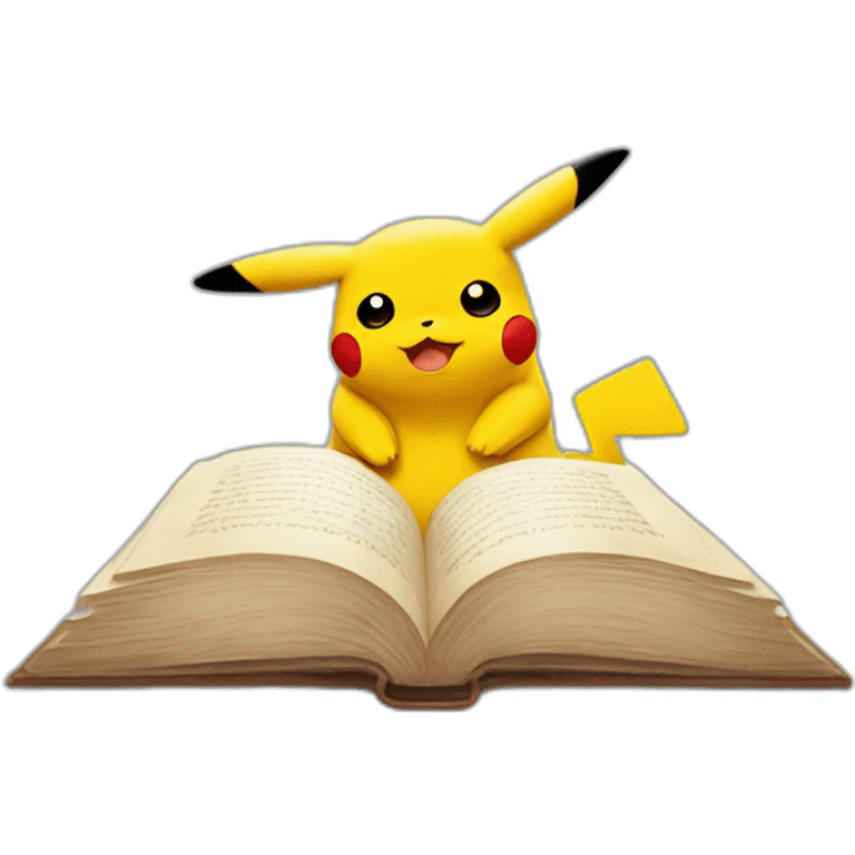 pikachu and book emoji