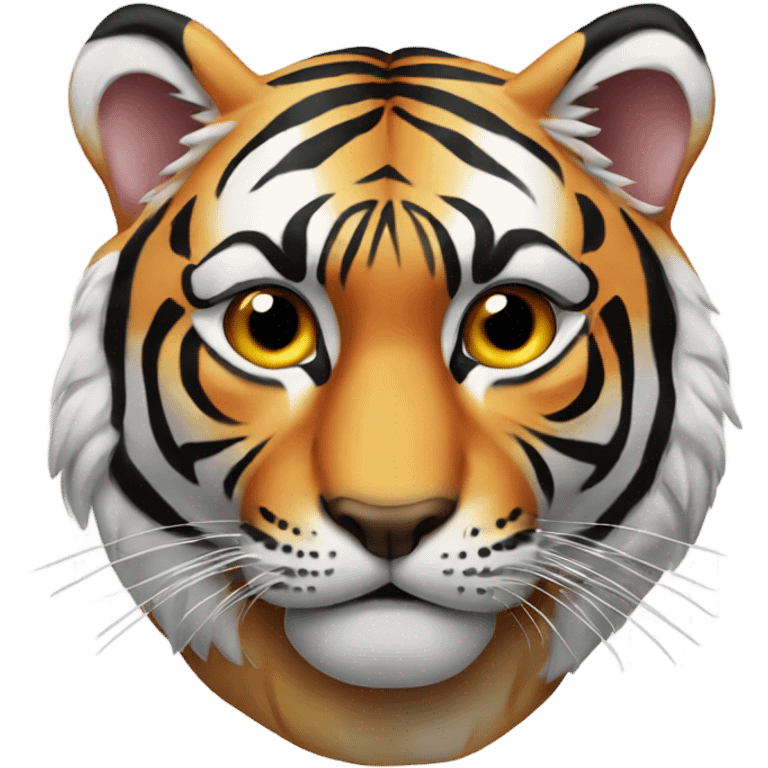 Bengal tiger wearing an eye mask emoji