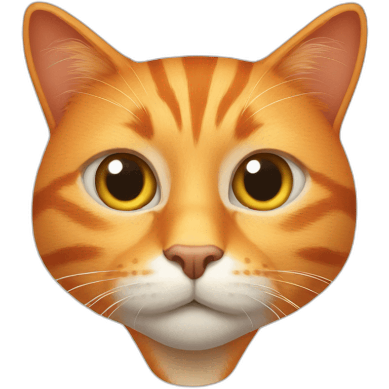 orange cat with narrow face emoji