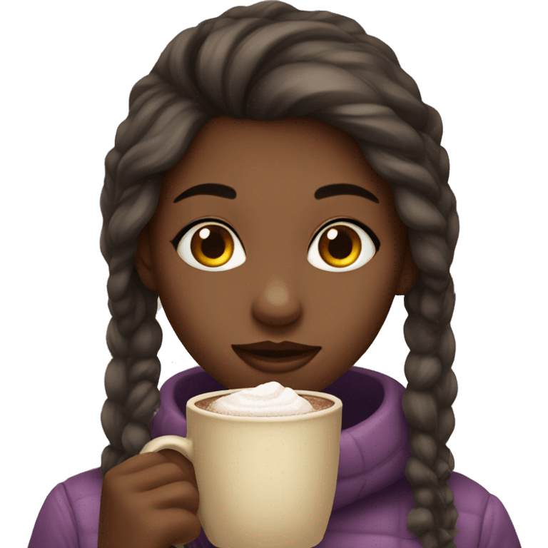 girl drinking hot chocolate  emoji