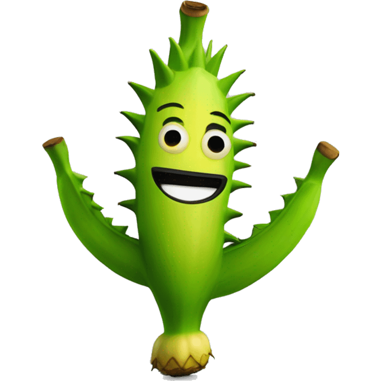 Green spiky banana emoji