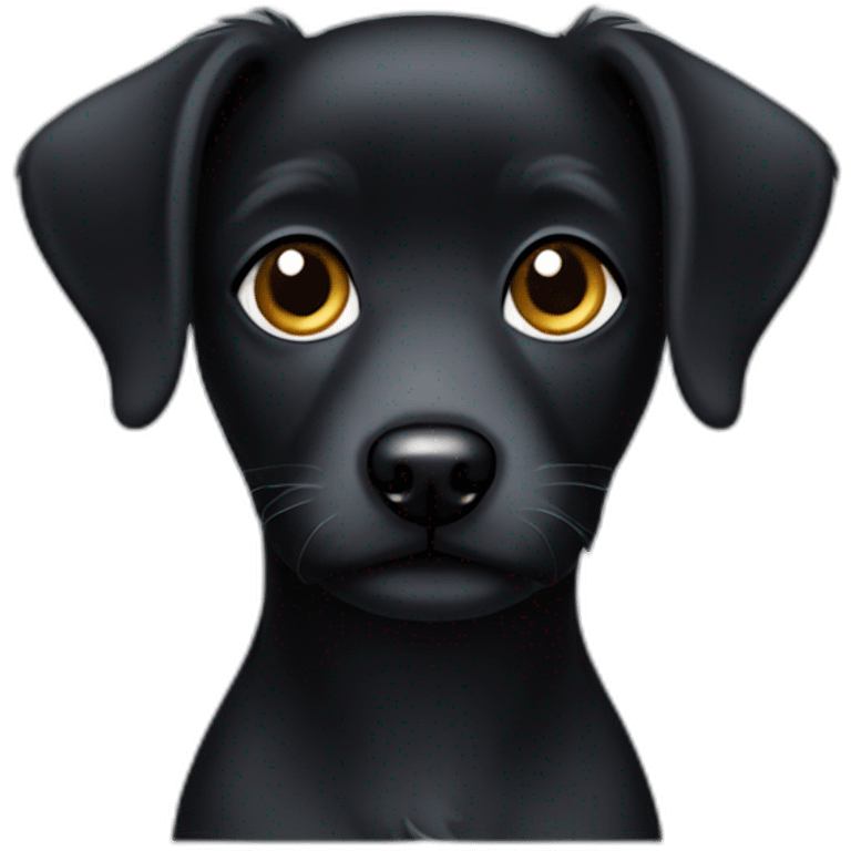 Jackapoo one eye and ear black emoji