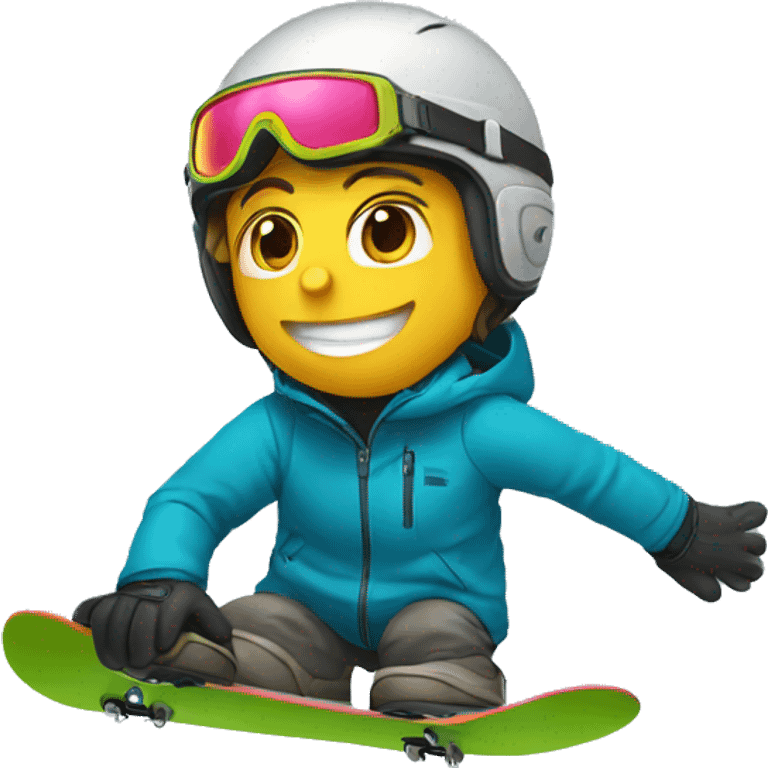 snowboarder with chistian cross symbol emoji