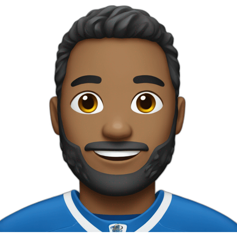 Hockey player with blue jersey emoji