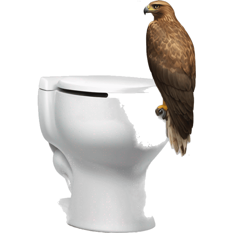 hawk tuah riding a skibidi toilet emoji