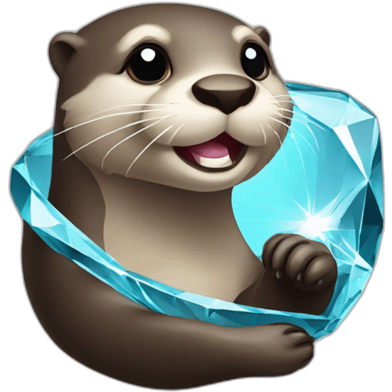 otter with diamond emoji