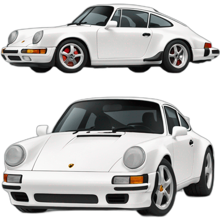 porche 911 blanche emoji