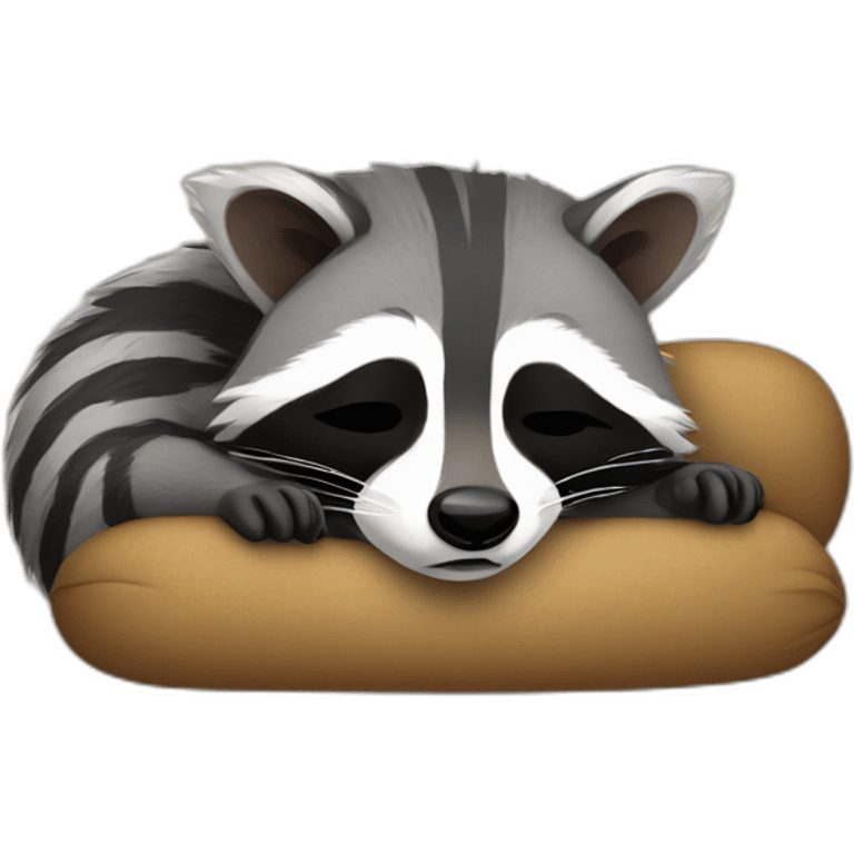 sleepy racoon emoji