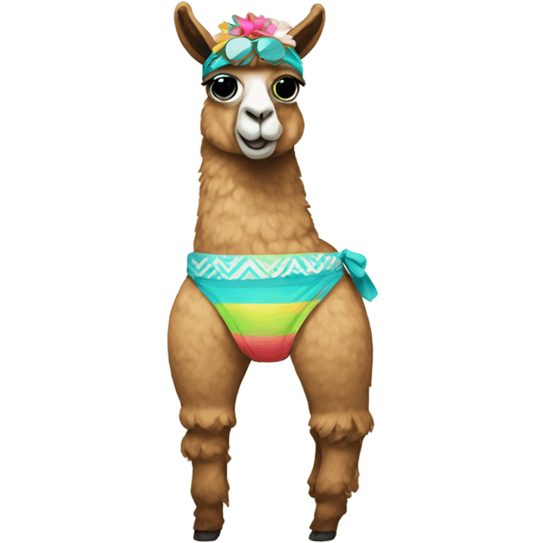 Llama in a bikini emoji