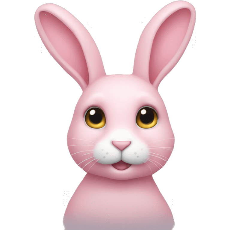 Pastel pink rabbit emoji