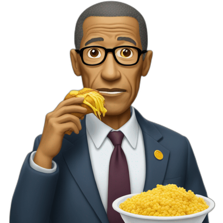 Gus fring eating los pollos hermanos emoji