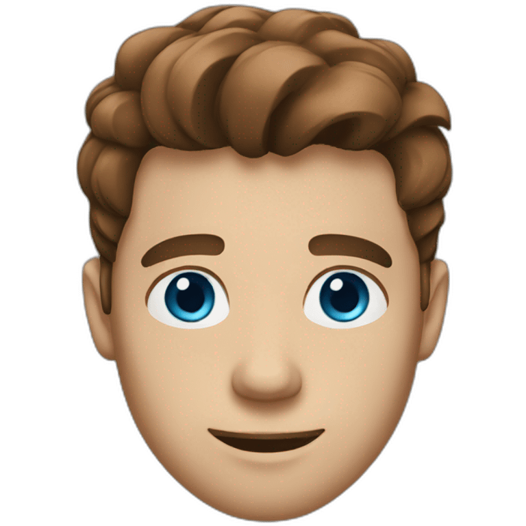 Men blue eyes brown hair emoji