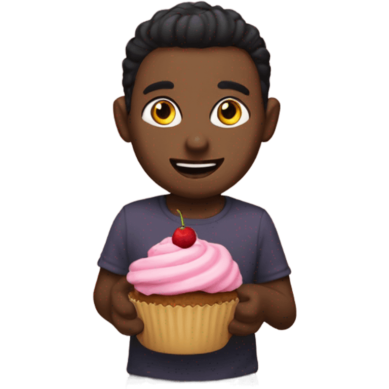 Edp445 holding a cupcake  emoji