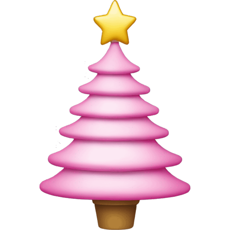 Pink Christmas tree white ornaments  emoji