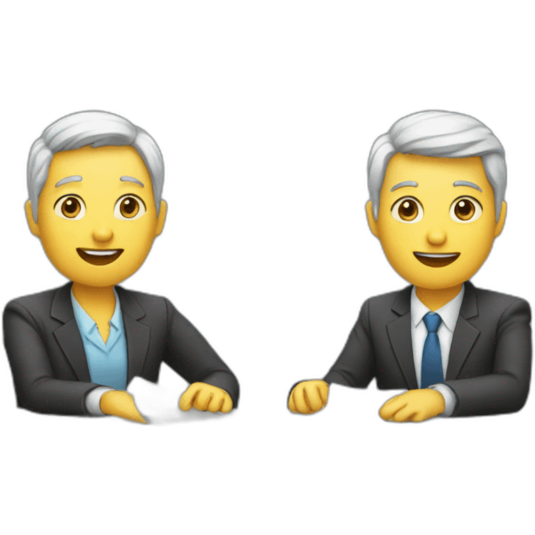 two people interviewing emoji