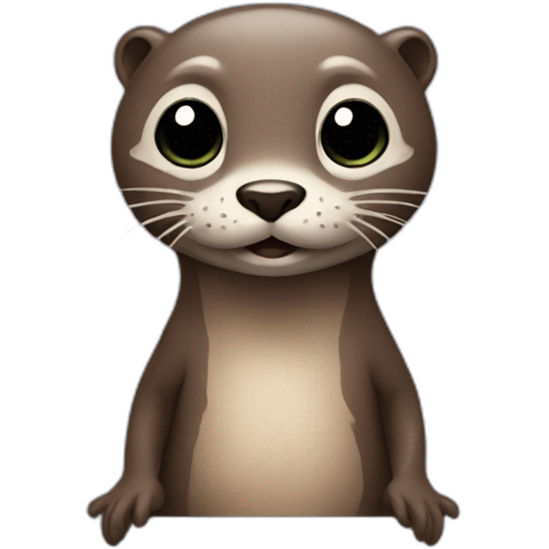 Otter and alien emoji together  emoji