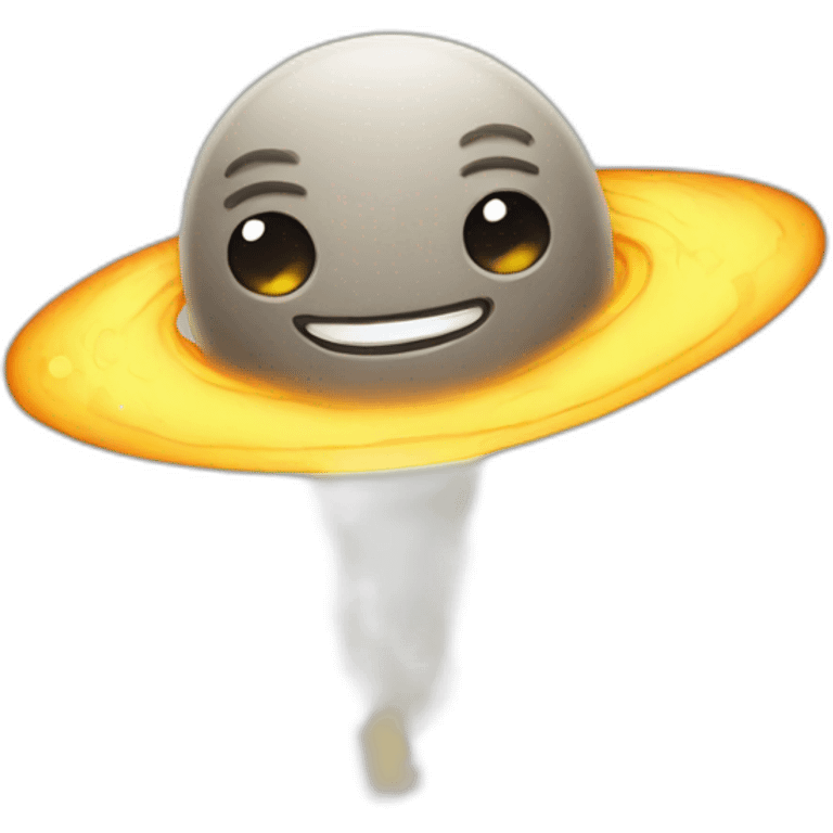 a smiling meteor emoji