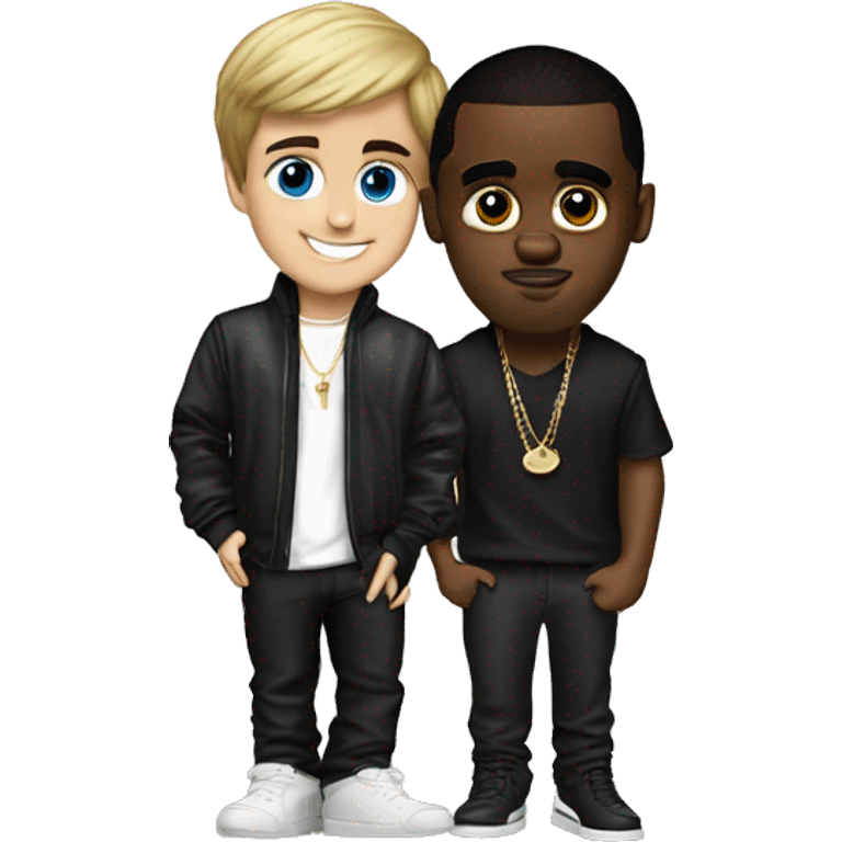 P diddy with Justin bieber  emoji